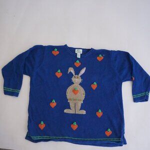 Vintage Bunny & Carrot Sweater Plus Size
